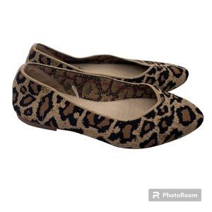 Skechers Cleo Claw Cheetah Leopard Animal Print Slip On Flat Shoes SZ 6.5 womens